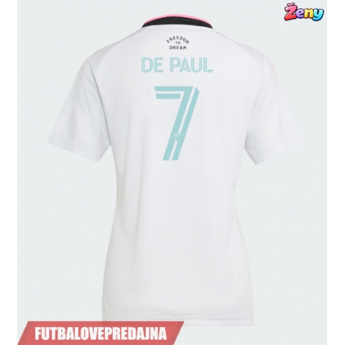 Lacne Ženy Futbalové dres Inter Miami Rodrigo De Paul #7 2026-27 Krátky Rukáv - Tretina